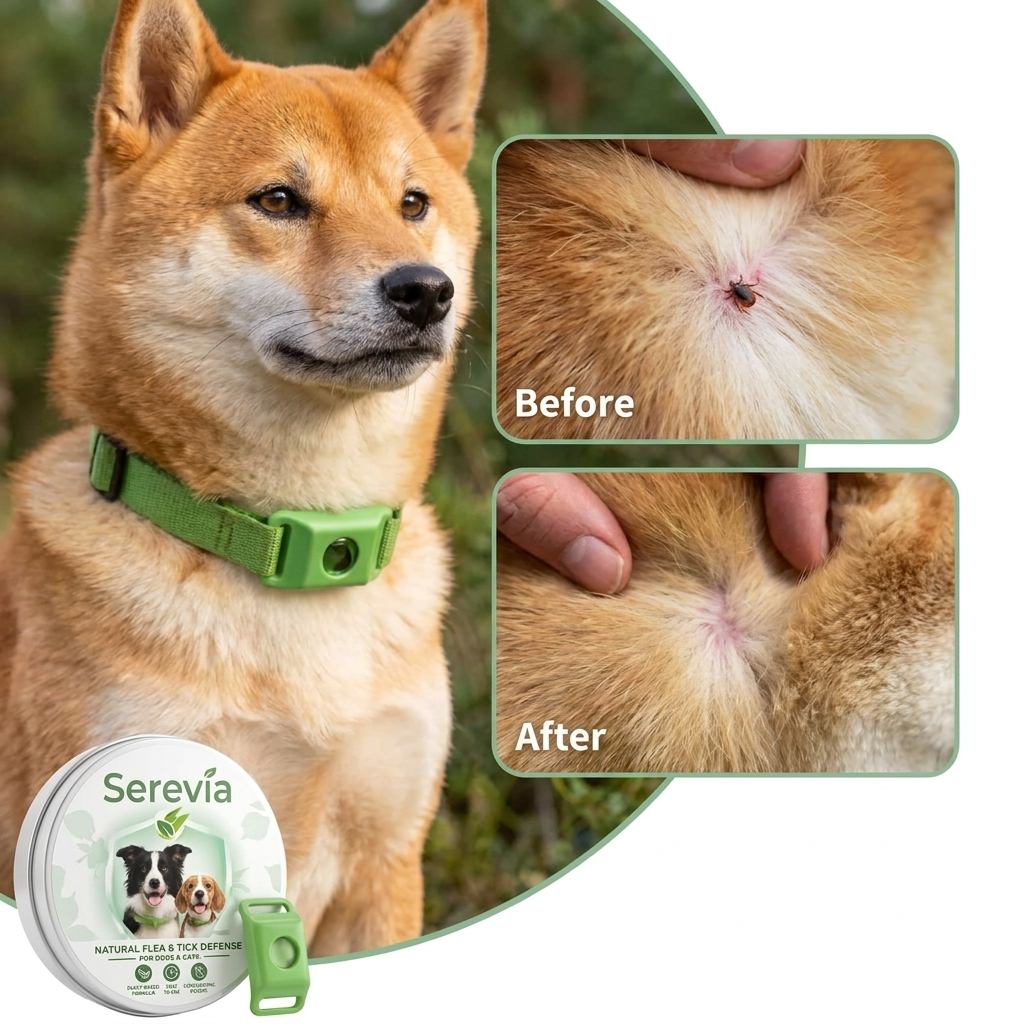 Serevia – 12 Months of 100% Natural Flea & Tick Protection for Dogs